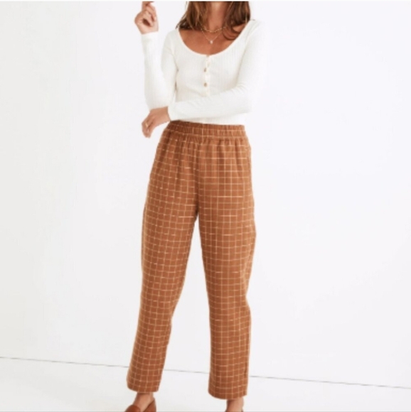 Madewell Pants - Madewell Waffleback Pull-on High Rise Tapered Pants